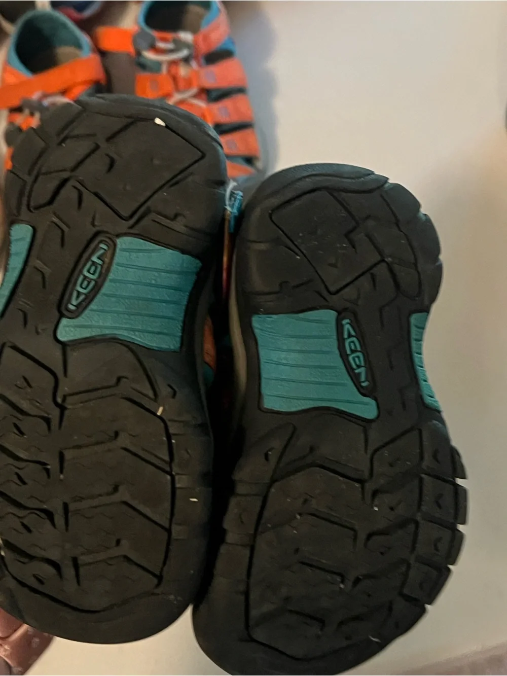 Keen Kids Black Sandals with Rainbow Straps